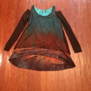 Art of Cloth Tie-dye Cold Shoulder Dress Sz XS